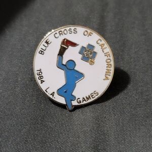 Vtg 1984 Blue Cross Of California Olympics Lapel Pin